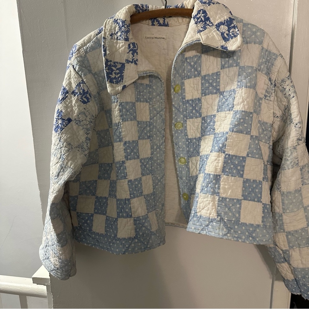 Jacket from antique quilt